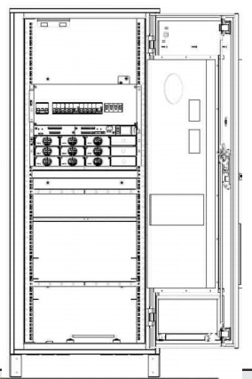 Ground Mounted Outdoor Telecom Cabinet , 19 Inch Telco Rack 600A Capacity