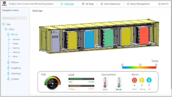 পাওয়ার এবং এনার্জি ডেটা সেন্টার মডিউল 93kW 13kW লোড প্রতি গভীর ক্যাবিনেট